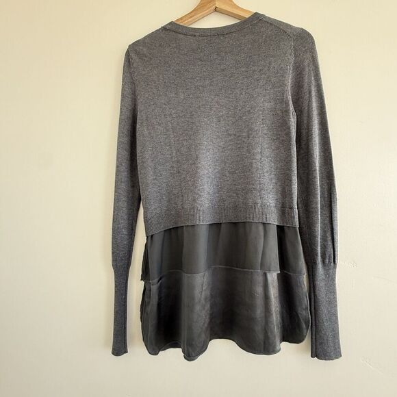 Women Etcetera Silk Blend Multi Media Sweater size S lightweight grey - Picture 8 of 10